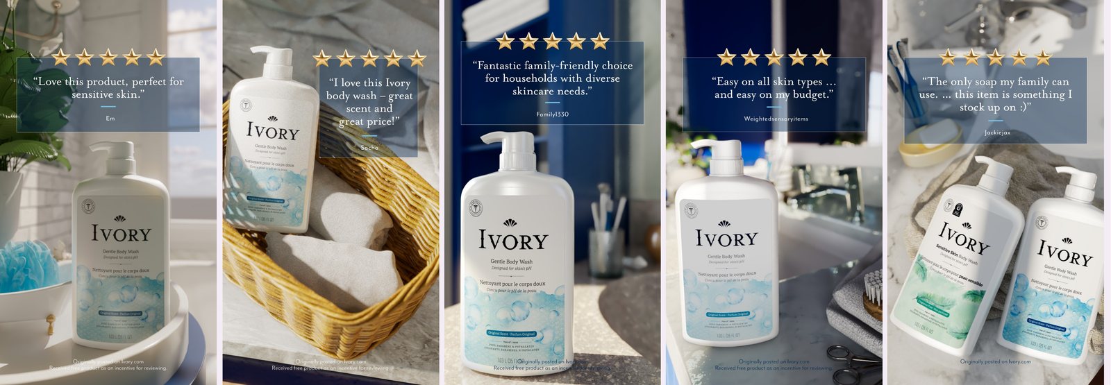 Ivory Bodywash Banners