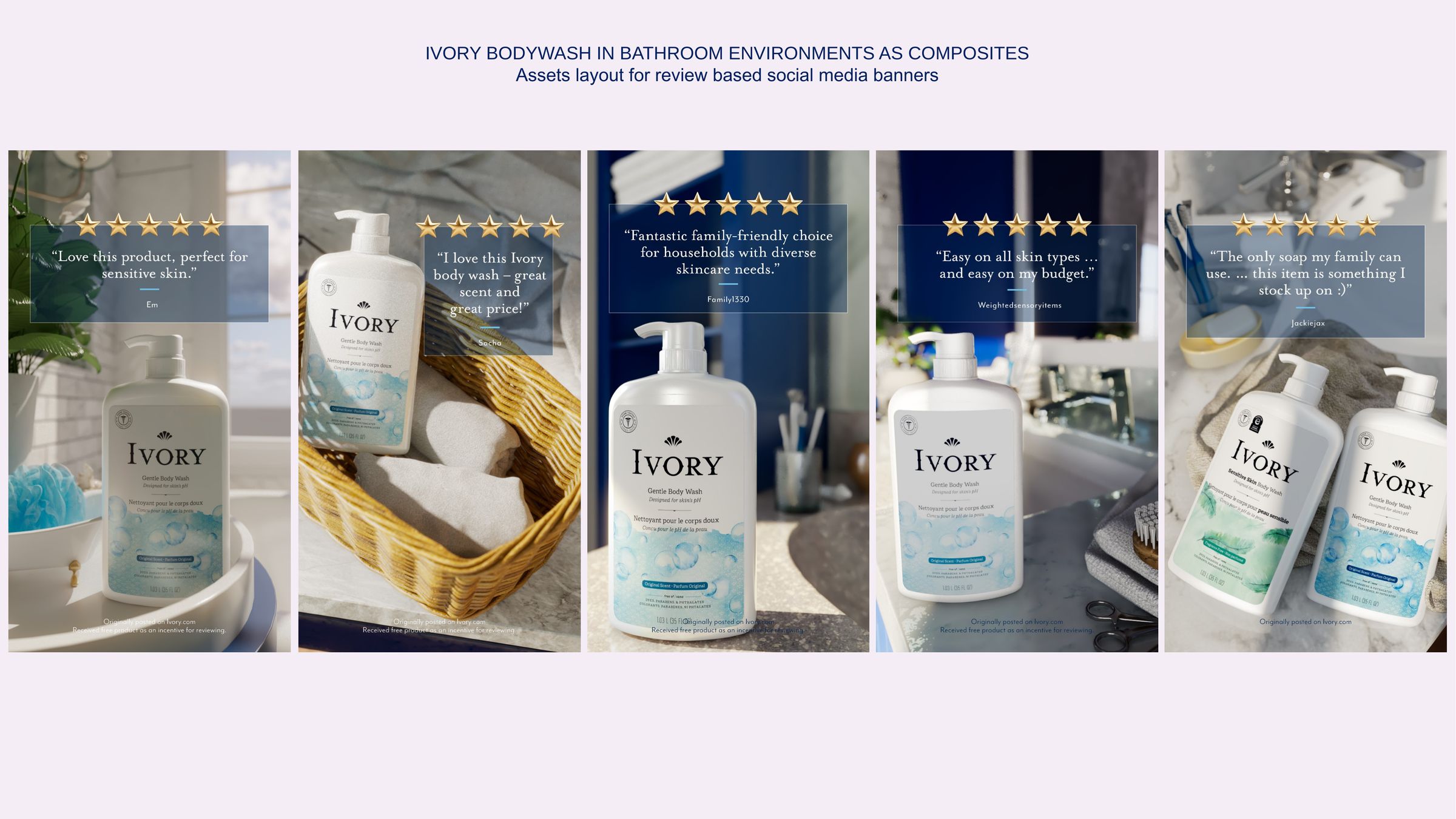 Ivory Bodywash Banners