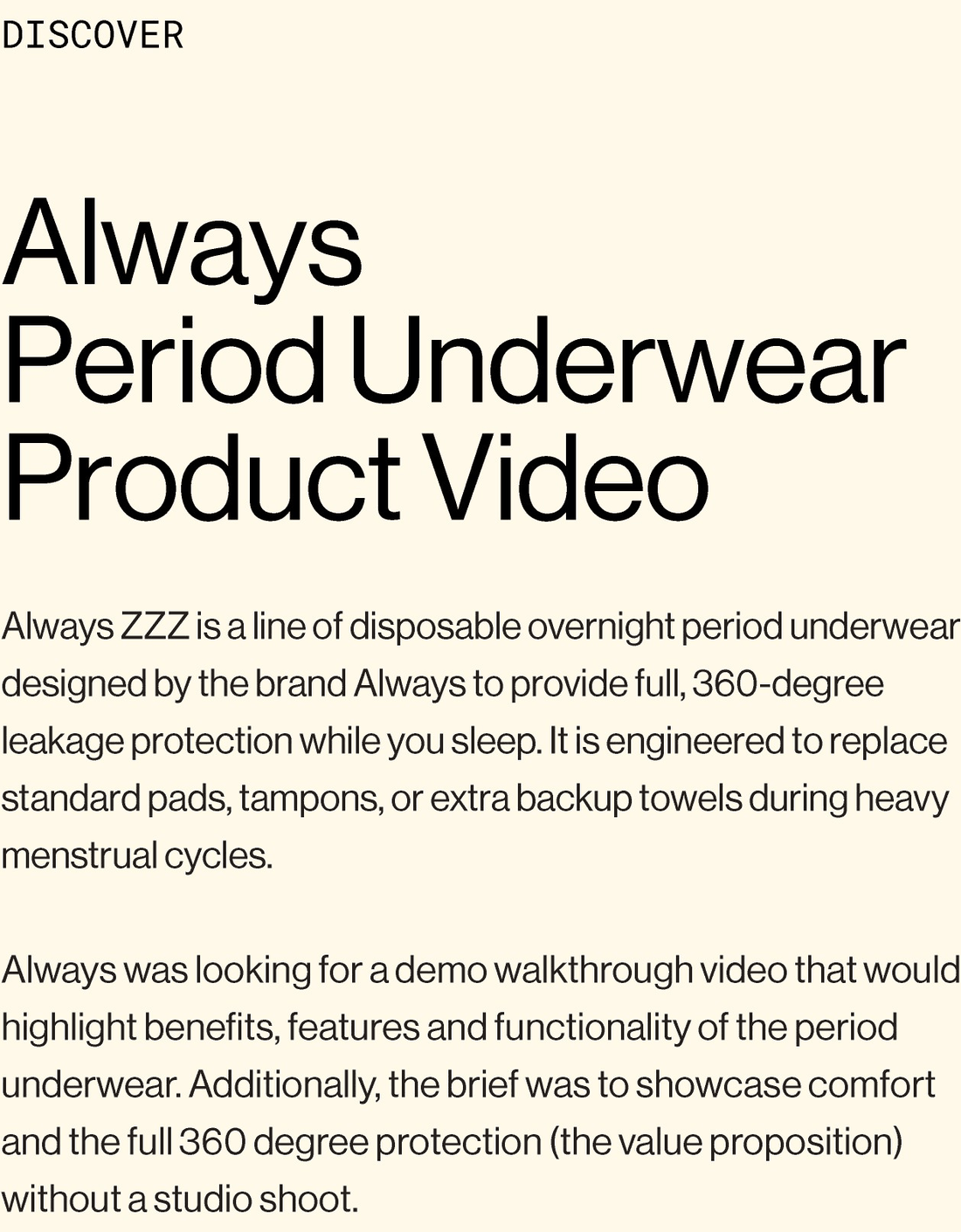 Always Period Underwear Product Video